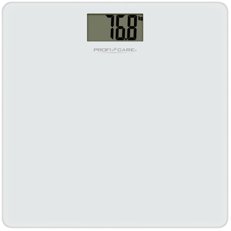 PROFI CARE digitale glazen personenweegschaal PC-PW 3122, wit, 5-180 kg